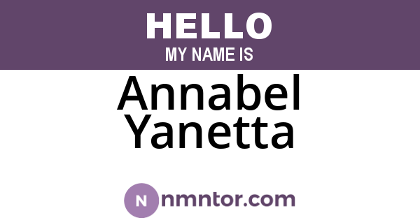 Annabel Yanetta