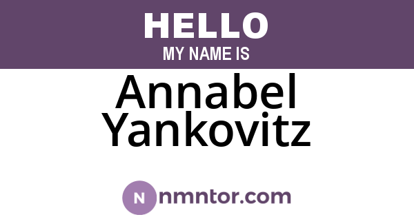 Annabel Yankovitz