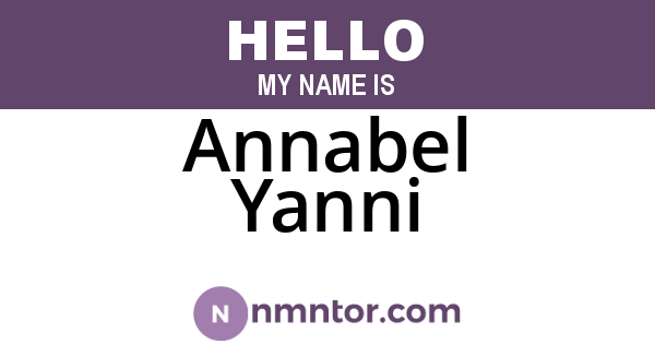 Annabel Yanni