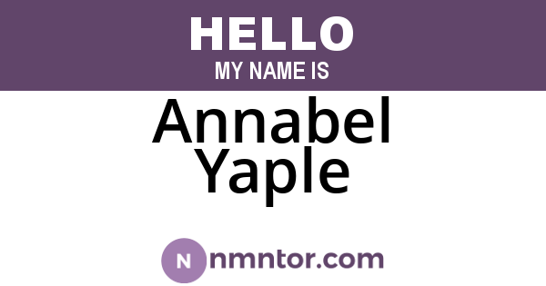 Annabel Yaple