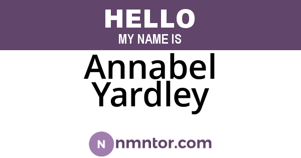 Annabel Yardley