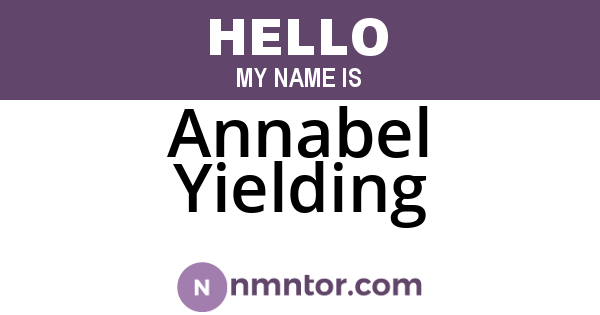 Annabel Yielding