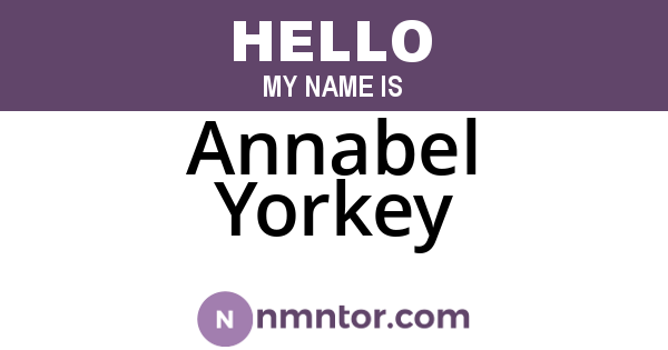 Annabel Yorkey