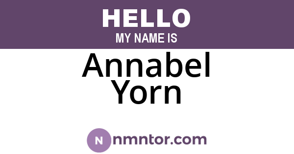 Annabel Yorn