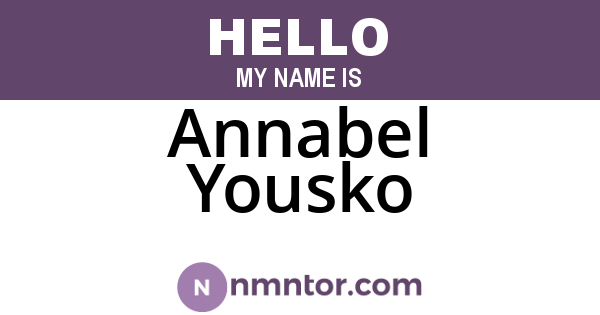 Annabel Yousko