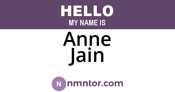 Anne Jain