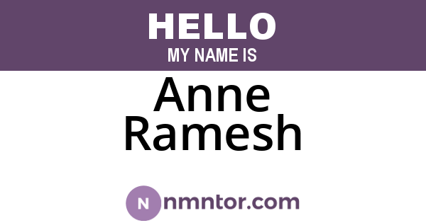 Anne Ramesh