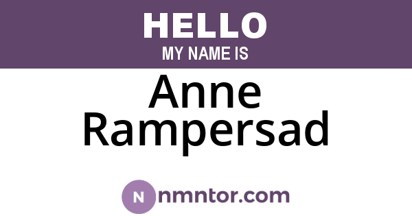 Anne Rampersad