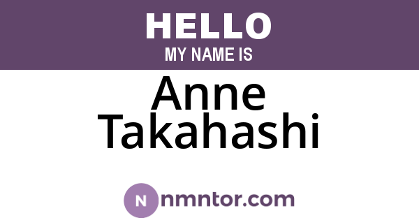 Anne Takahashi
