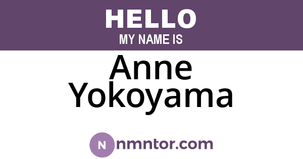 Anne Yokoyama