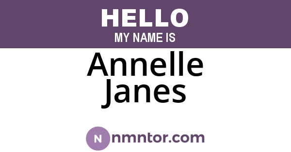 Annelle Janes