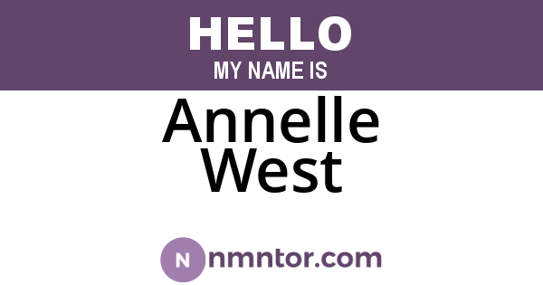 Annelle West