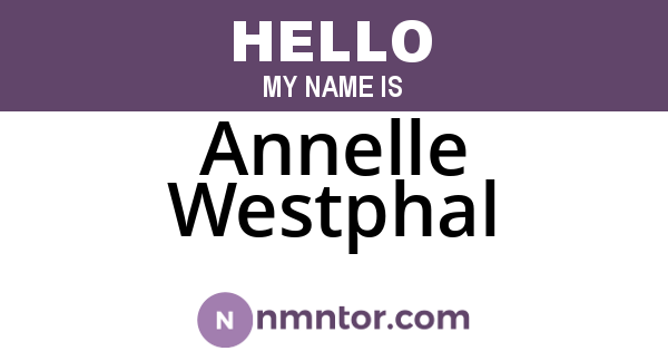 Annelle Westphal