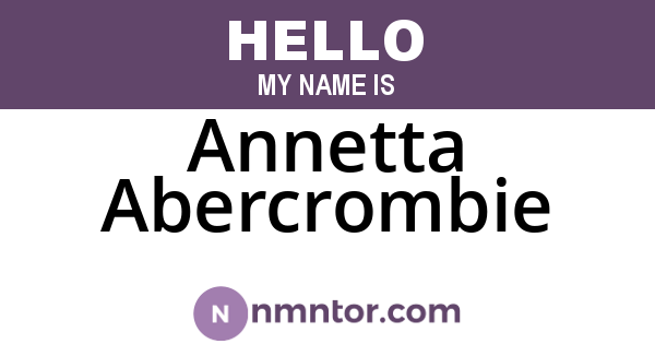 Annetta Abercrombie