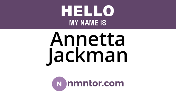 Annetta Jackman