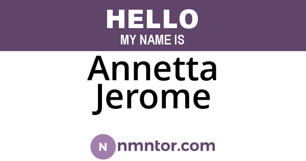 Annetta Jerome