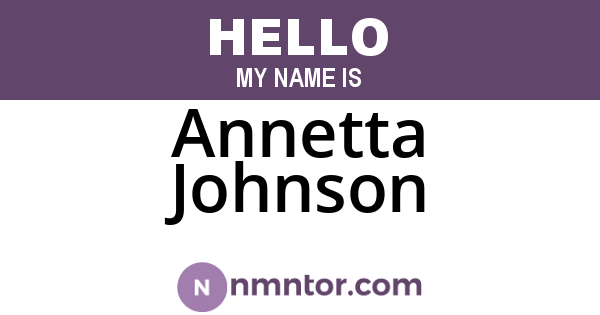 Annetta Johnson