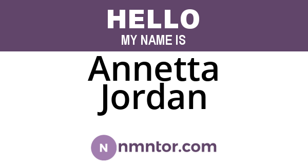 Annetta Jordan