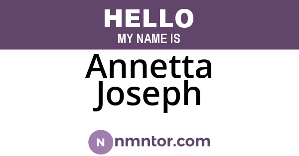 Annetta Joseph