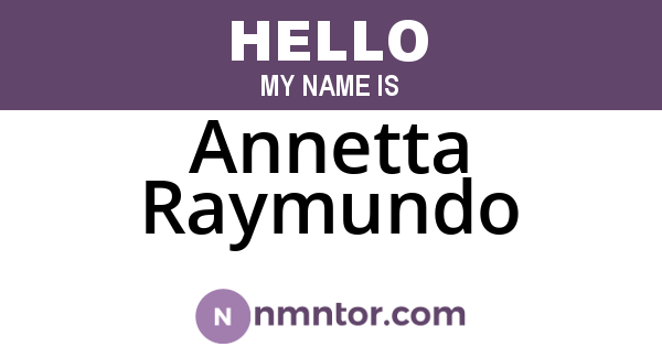 Annetta Raymundo