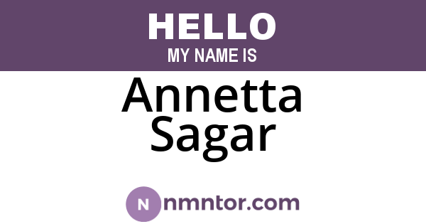 Annetta Sagar