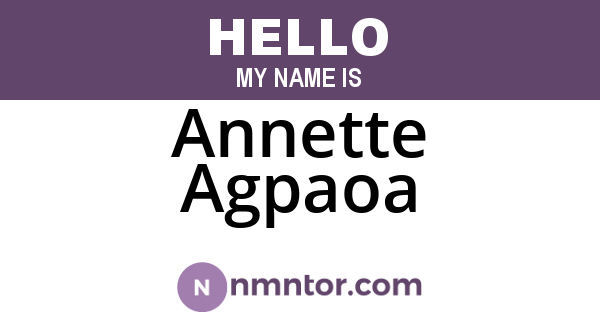 Annette Agpaoa