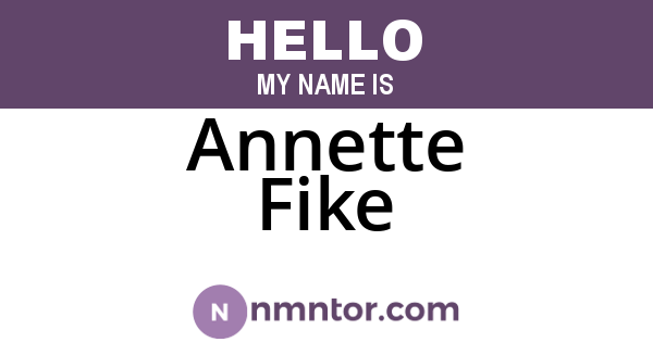 Annette Fike