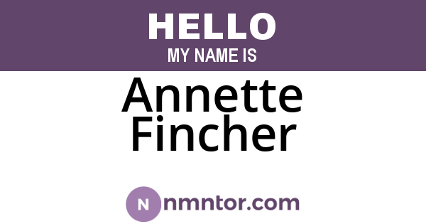 Annette Fincher