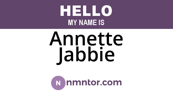 Annette Jabbie