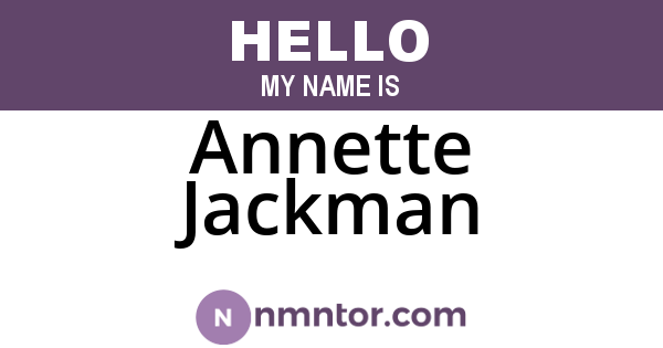 Annette Jackman