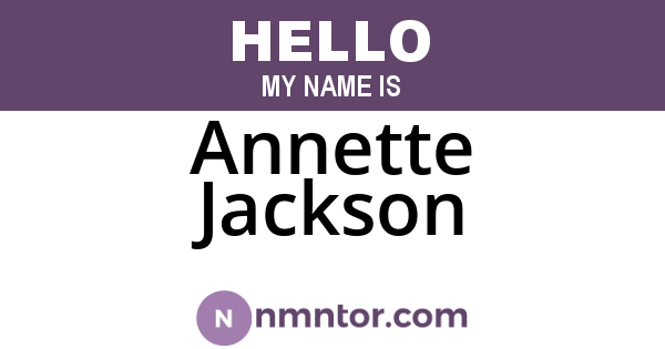 Annette Jackson