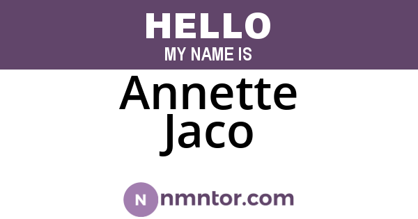 Annette Jaco
