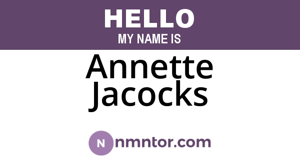 Annette Jacocks