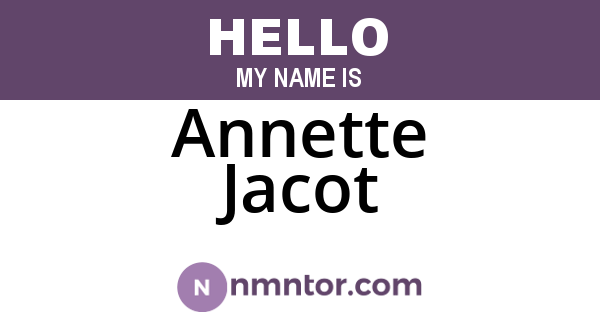 Annette Jacot