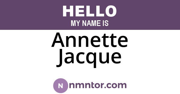Annette Jacque