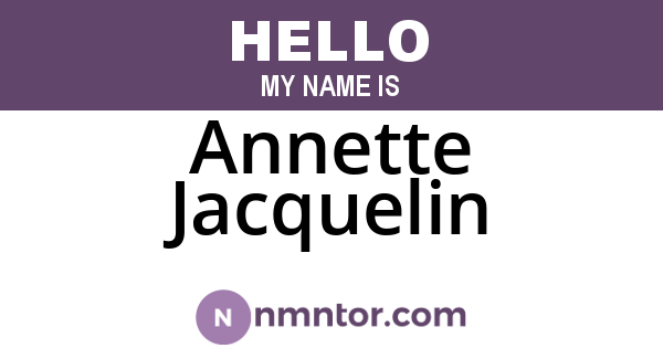 Annette Jacquelin