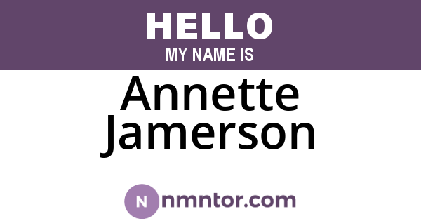 Annette Jamerson