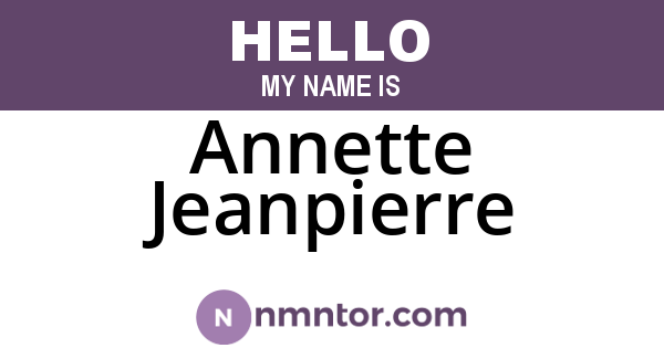 Annette Jeanpierre