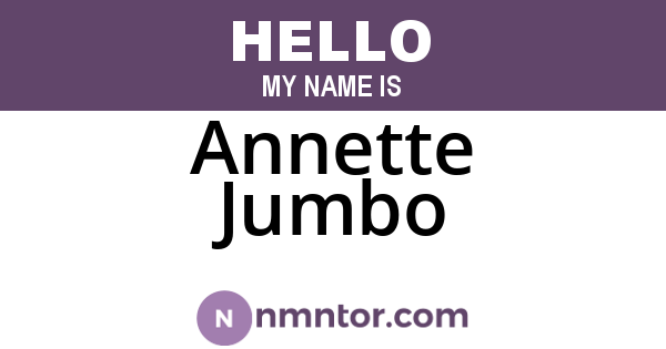Annette Jumbo