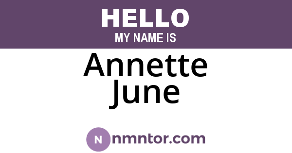 Annette June