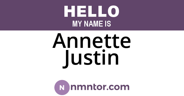 Annette Justin
