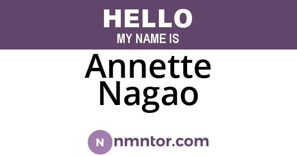 Annette Nagao