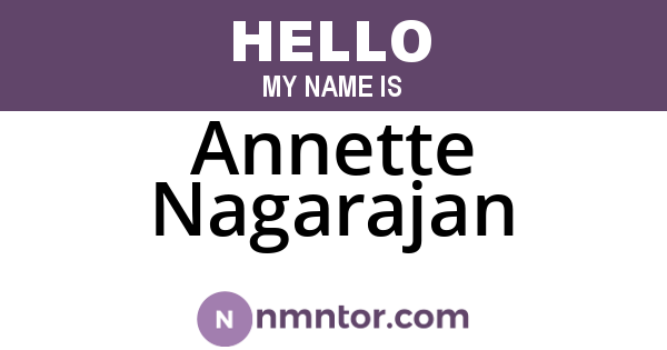 Annette Nagarajan