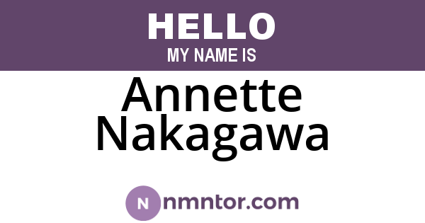 Annette Nakagawa