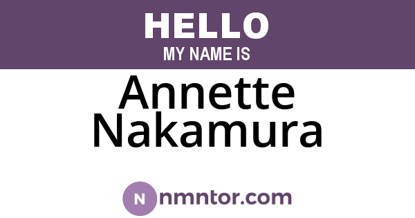 Annette Nakamura