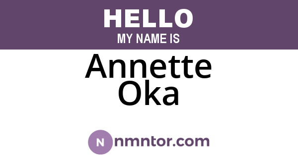Annette Oka