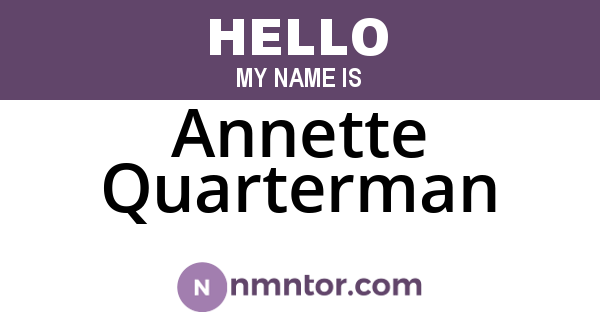Annette Quarterman