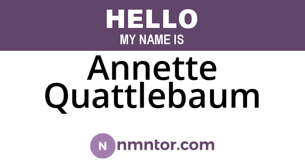 Annette Quattlebaum