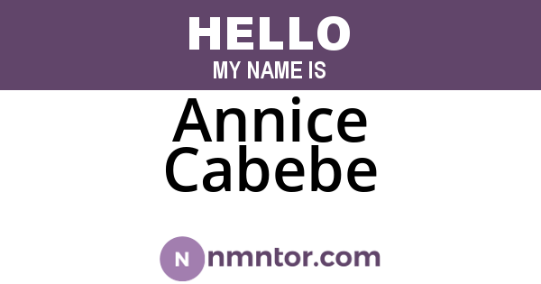 Annice Cabebe