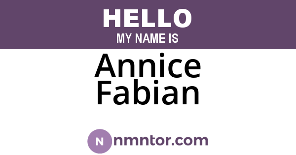 Annice Fabian